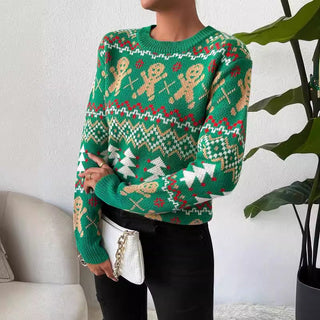 Damen Weihnachtspullover | Jacquardmuster