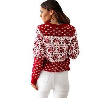 Damen Weihnachtspullover | Schneeflocken Muster
