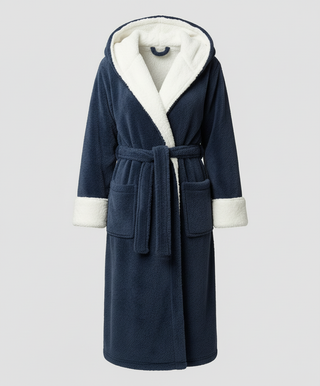 Peignoir polaire d’hiver pour femme | Avec capuche