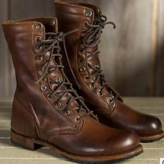 Damen Winter Lederstiefel Blockabsatz – Detailansicht