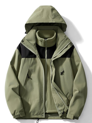 Damen Winter Outdoorjacke Kapuze – Olivgrün