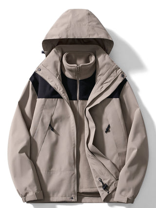 Damen Winter Outdoorjacke Kapuze – Khaki