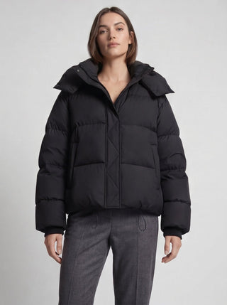 Chaqueta acolchada de invierno para mujer | Capucha desmontable