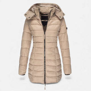 Damen Winter Pufferjacke Kapuze – Khaki