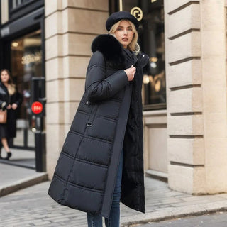 Abrigo acolchado de invierno para mujer | Con cuello