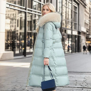 Abrigo acolchado de invierno para mujer | Con cuello
