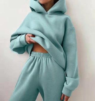 Damen Zweiteiliger Jogginganzug | Kapuzenpullover