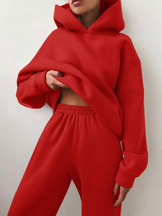 Damen Zweiteiliger Jogginganzug | Kapuzenpullover