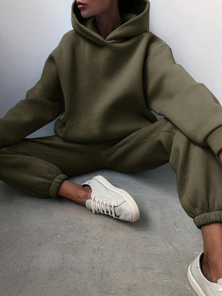 Damen Zweiteiliger Jogginganzug | Kapuzenpullover