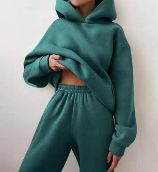 Damen Zweiteiliger Jogginganzug | Kapuzenpullover