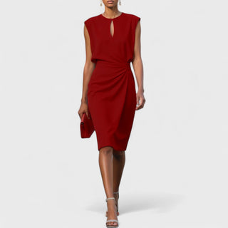 Damen Elegantes Ärmelloses Kleid | Midi