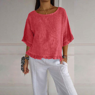 Women's blouse with ruffles | Loose fit