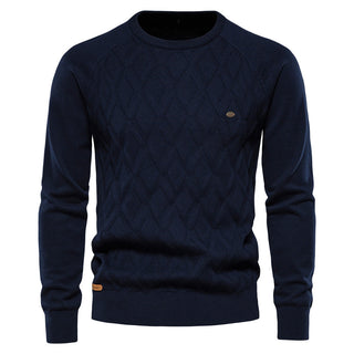 Men's diamond knit sweater | crew neck