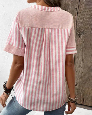 Blouse rayée pour femme | Avec boutons