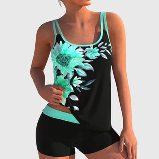 Damen Tankini & Shorts Set mit Blumenprint | Floral