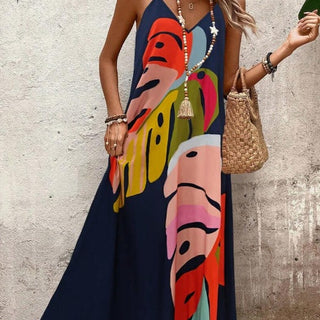 Robe d'été abstraite femme | maxi