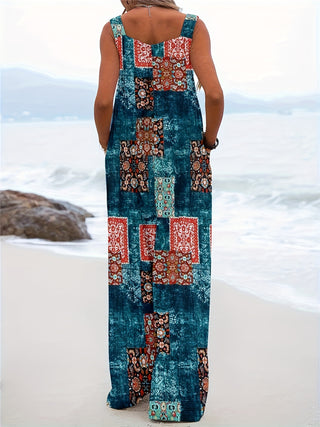 Combinaison d'été sans manches femme | Jambe large