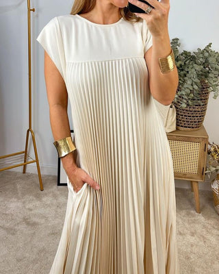 Robe d'été plissée pour femme | Maxi