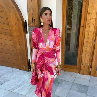 Robe de soirée abstraite femme | Midi