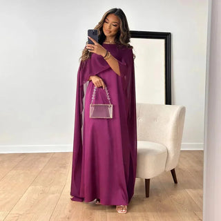 Damen Kleid für Hochzeitsgäste mit Cape | Maxi