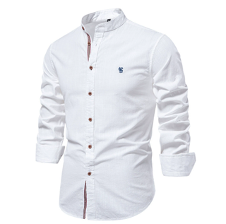 Men's shirt with stand-up collar | Long sleeves