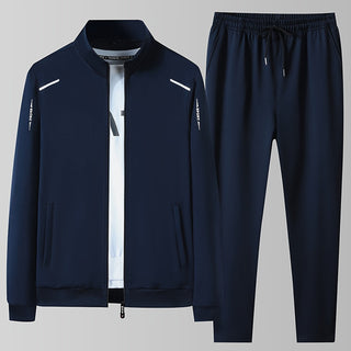 Herren Zip Front Trainingsanzug | Lässiges Zweiteiliges Set