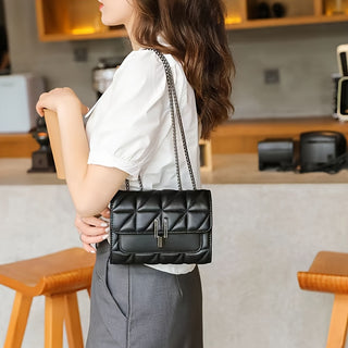 Women's Quilted Shoulder Bag | Chain Strap Crossbody Bag
