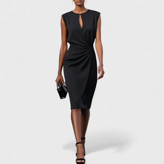 Damen Elegantes Ärmelloses Kleid | Midi