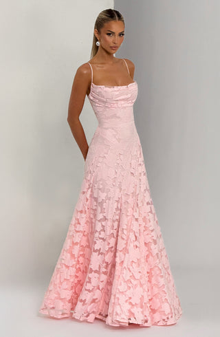 Damen Elegantes Abendkleid mit Spaghettiträgern | Maxi
