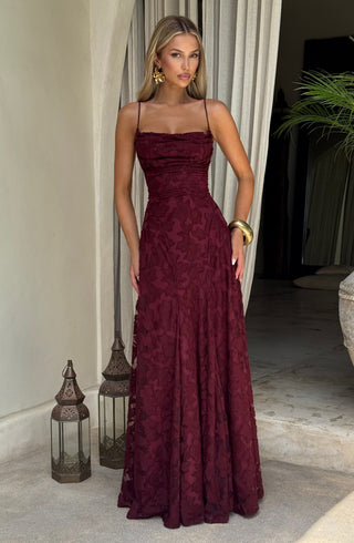 Damen Elegantes Abendkleid mit Spaghettiträgern | Maxi