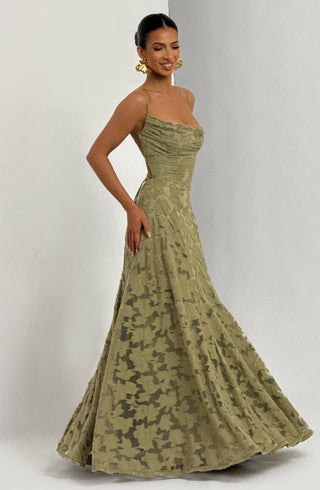 Damen Elegantes Abendkleid mit Spaghettiträgern | Maxi