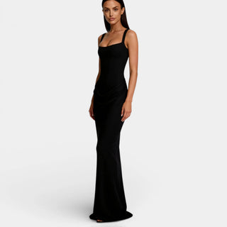 Women's Evening Dress with Square Neckline | Maxi