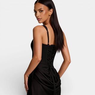 Women's Evening Dress with Square Neckline | Maxi
