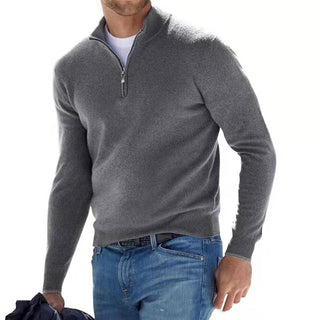 Męski sweter casual | Półzamek