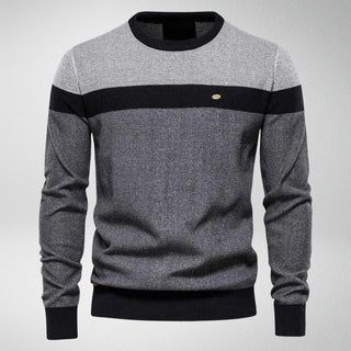 Men's Colorblock Knit Sweater | Crew Neck
