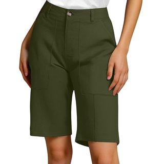 Bermudas taille haute pour femme | Longueur genou