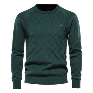 Men's diamond knit sweater | crew neck