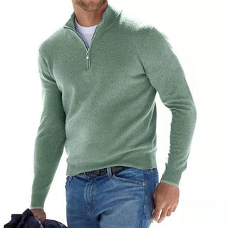 Męski sweter casual | Półzamek