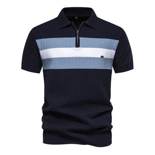 Polo de rayas para hombre con cremallera | Verano