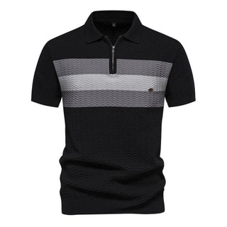 Polo de rayas para hombre con cremallera | Verano