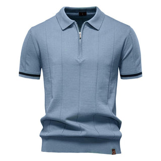 Herren Lässiges Poloshirt mit Reißverschluss | Sommer