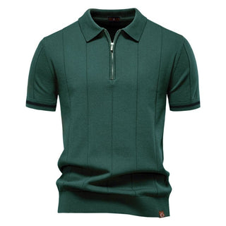 Herren Lässiges Poloshirt mit Reißverschluss | Sommer