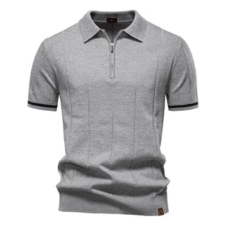 Herren Lässiges Poloshirt mit Reißverschluss | Sommer