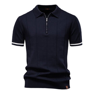 Herren Lässiges Poloshirt mit Reißverschluss | Sommer