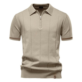 Herren Lässiges Poloshirt mit Reißverschluss | Sommer