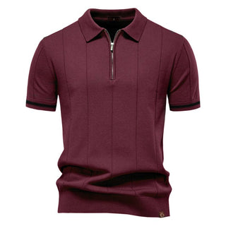 Herren Lässiges Poloshirt mit Reißverschluss | Sommer