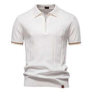 Herren Lässiges Poloshirt mit Reißverschluss | Sommer