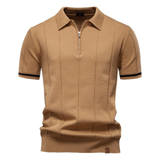 Herren Lässiges Poloshirt mit Reißverschluss | Sommer