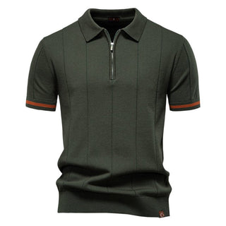 Herren Lässiges Poloshirt mit Reißverschluss | Sommer