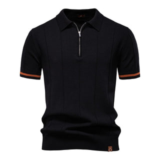 Herren Lässiges Poloshirt mit Reißverschluss | Sommer